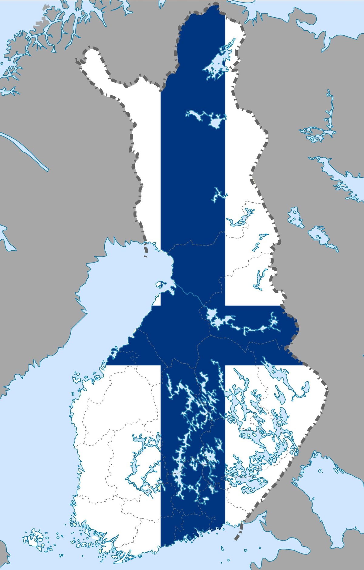 フィンランドフラグの地図