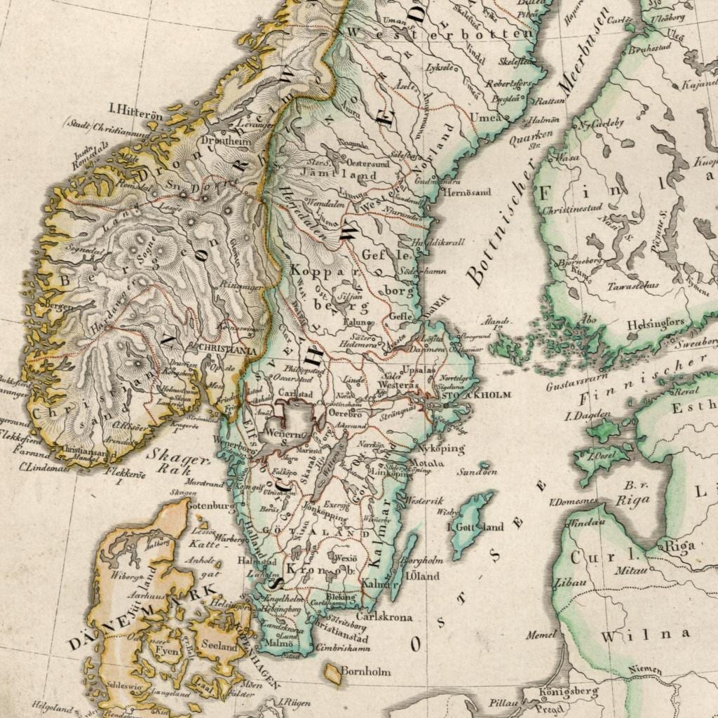 地図の古いフィンランド