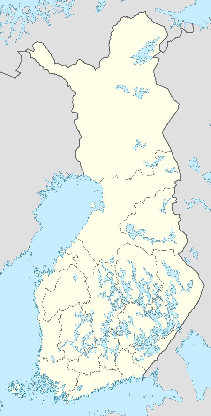 フィンランドの地図の位置