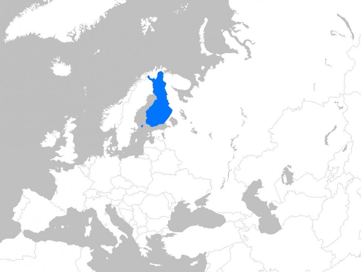 フィンランド欧州地図