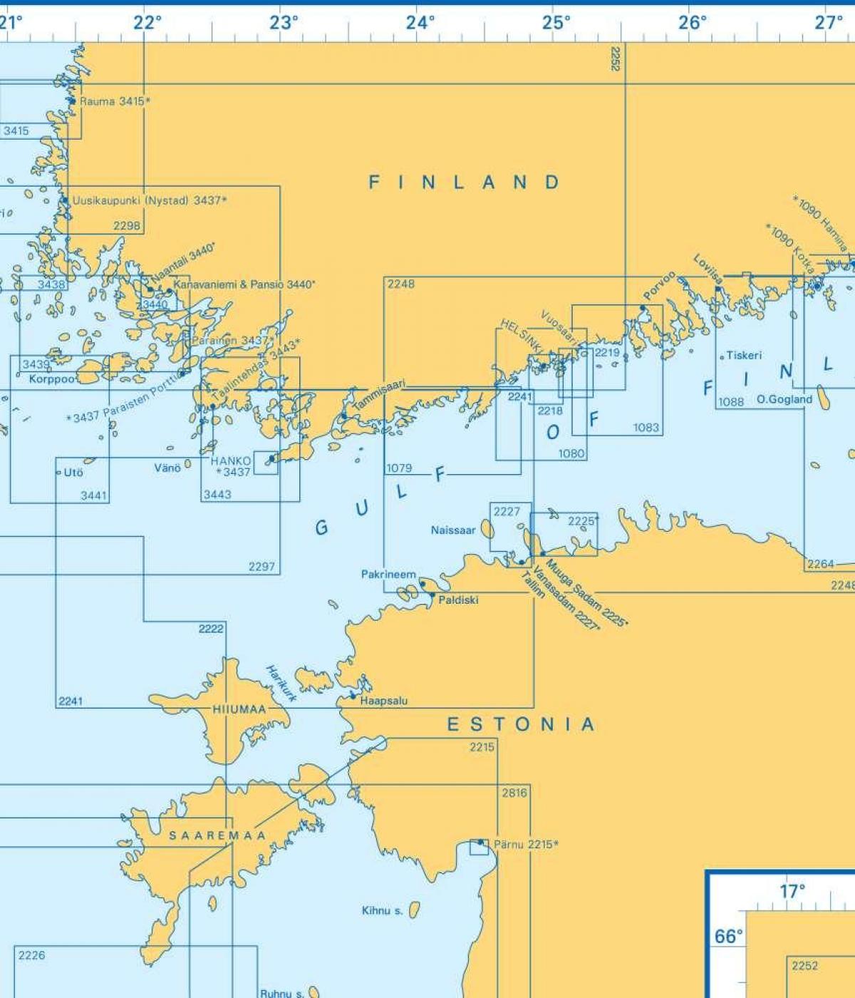 地図のフィンランド湾