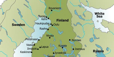 地図のキャンプフィンランド