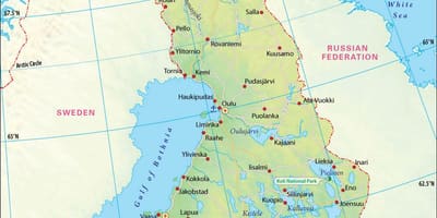 地図のフィンランド地理学