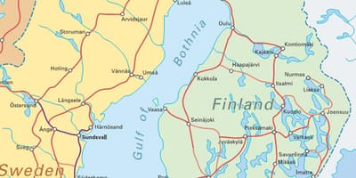 フィンランド鉄道の地図